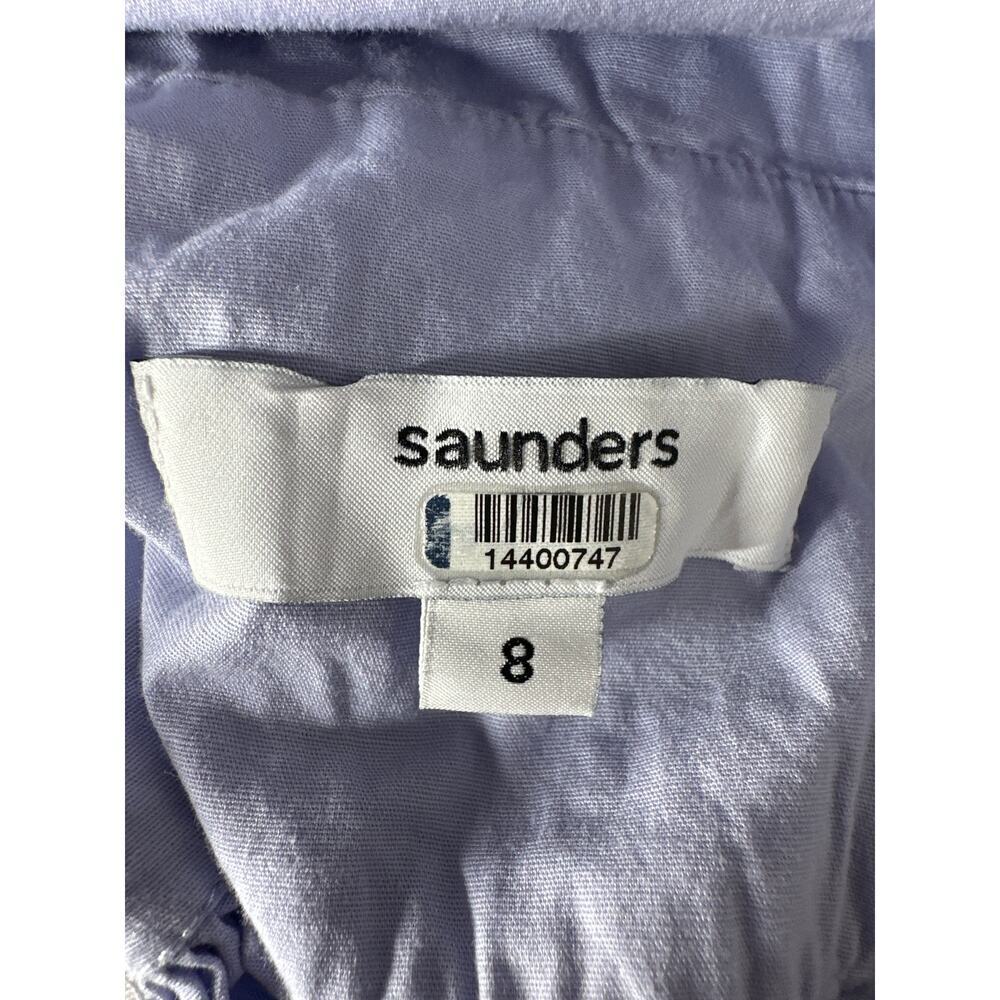 Saunders Poplin Dress Sleeveless One Shoulder Pleated Maxi A-Line Light Purple 8 - Picture 6 of 8